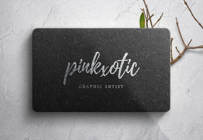 奢华的黑色名片展示样机[PSD]