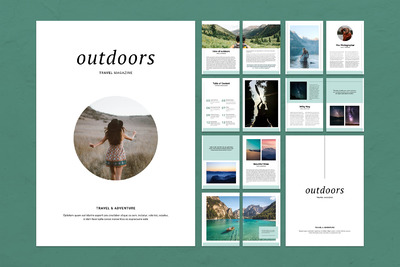旅游杂志画册设计模板（indd）