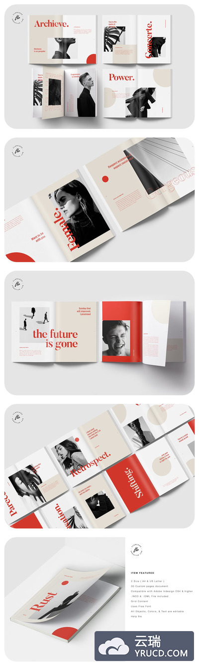 铁锈摄影作品集画册模板（indd）