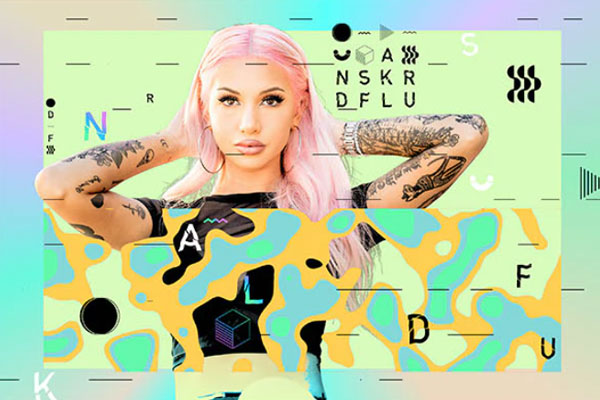 抽象全息虹彩海报效果ps动作下载