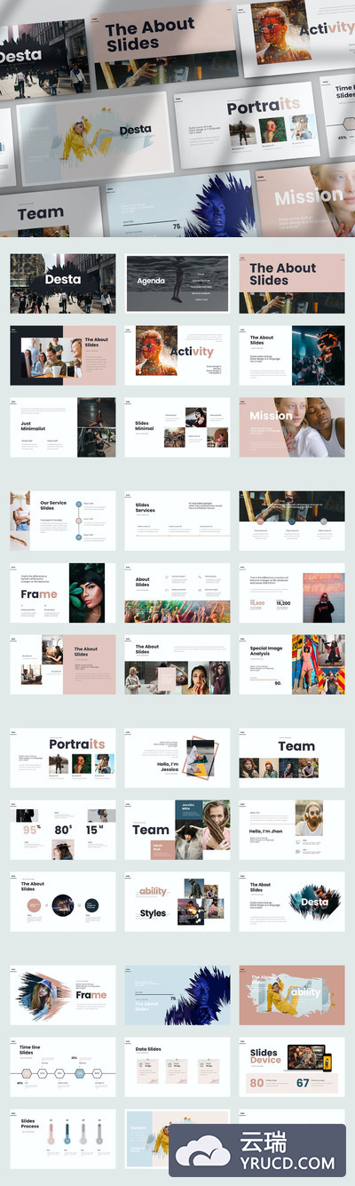 时尚高端专业的高品质powerpoint幻灯片演示模板（pptx）