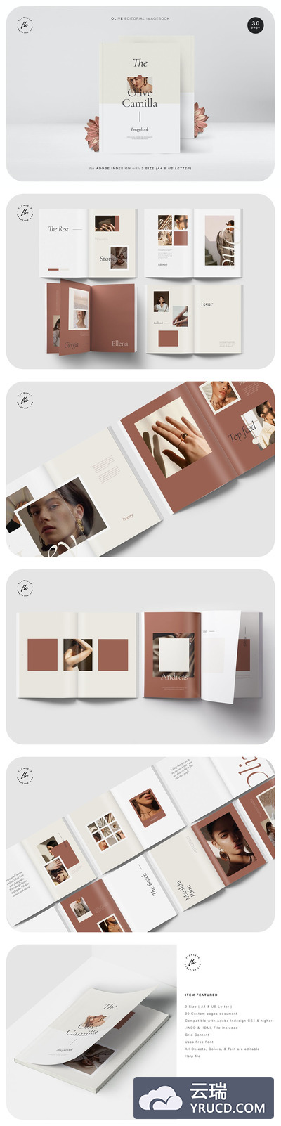 时尚高端简约优雅专业高品质品牌手册画册宣传册杂志房地产楼书设计模板