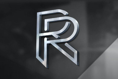 光面墙标志logo设计样机（PSD）