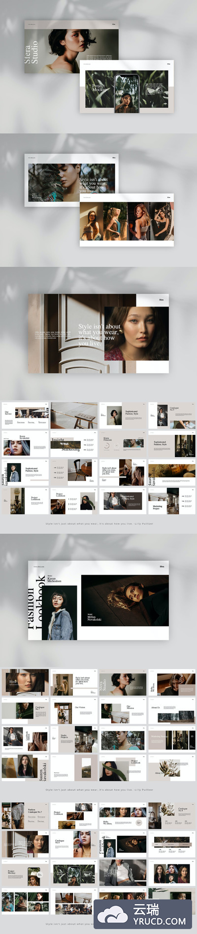 时尚大图PPT模板下载(PPTX)