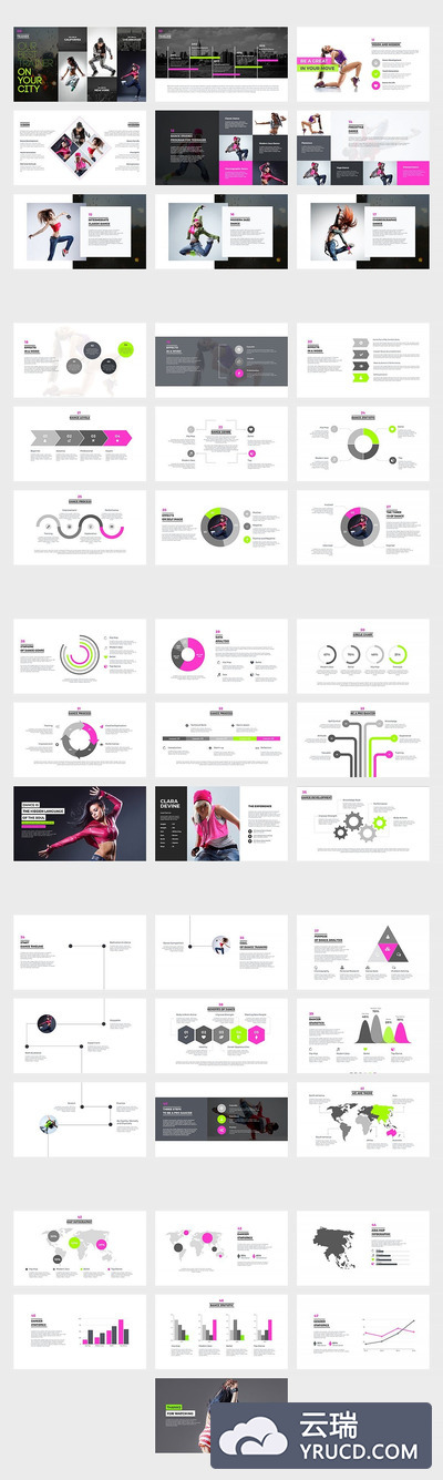 热门舞蹈课程PPT模板下载(PPTX)