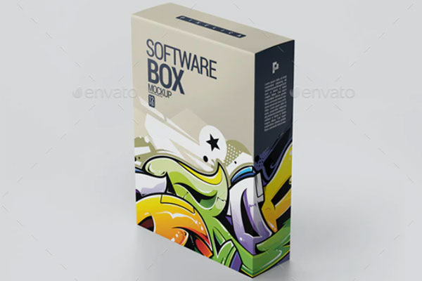 电脑硬件配件包装盒设计样机模板