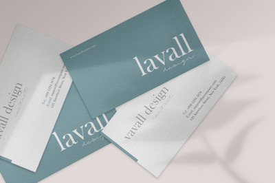 简洁的商务名片设计样机[PSD]