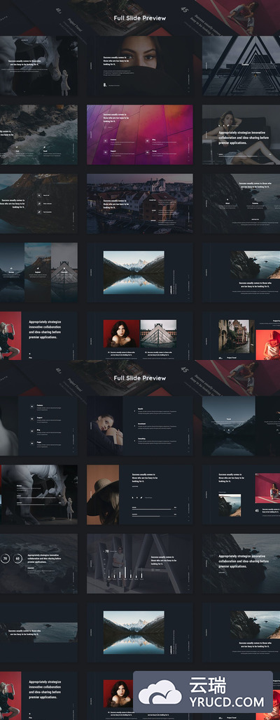 设计师个人作品介绍PPT模板（PPTX）