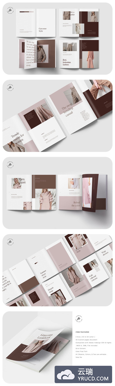 时尚的大图画册模板下载（INDD）