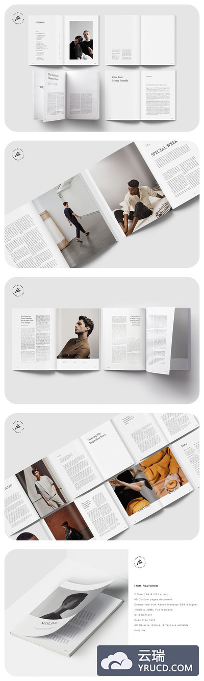时尚生活杂志画册模板下载（INDD）