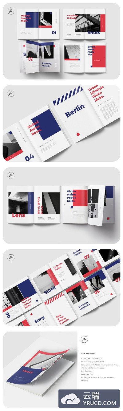 大图摄影作品集画册模板下载（INDD）