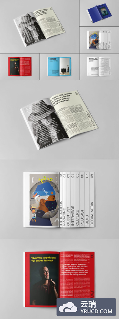 时尚高端多用途的杂志宣传册房地产楼书画册设计模板