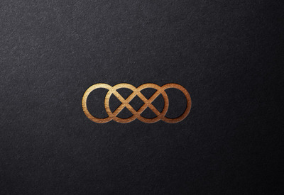 豪华的金色logo展示样机[PSD]