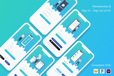 会员和登录-注册用户界面工具包v3(FIG,SKETCH,XD)