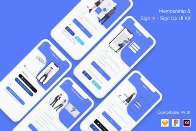 会员和登录-注册用户界面工具包v4(FIG,SKETCH,XD)