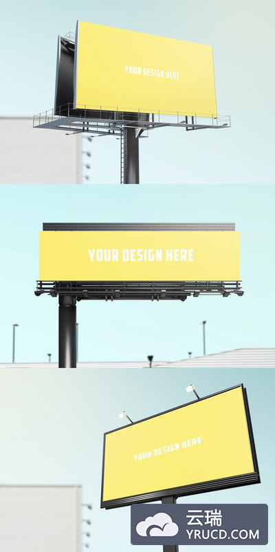 户外广告牌设计展示样机（PSD）