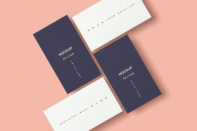 竖版高端商业名片设计展示样机（PSD）