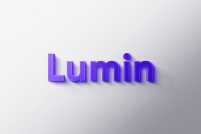 3D发光字母logo展示样机[PSD]