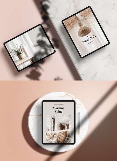 iPad Pro 温馨场景展示样机下载（PSD）