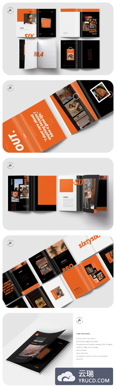 现代杂志设计模板(indd)