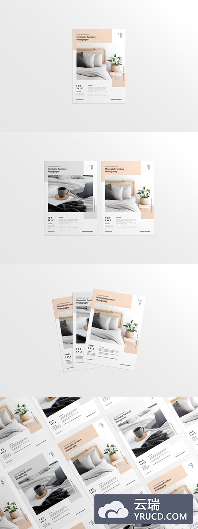 A4海报传单设计展示样机（PSD）