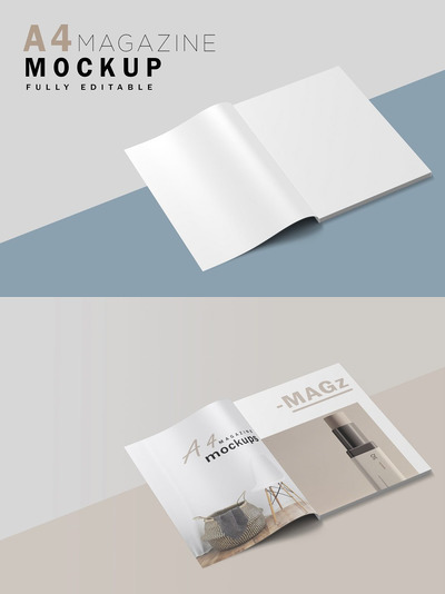 A4 杂志样机下载（PSD）