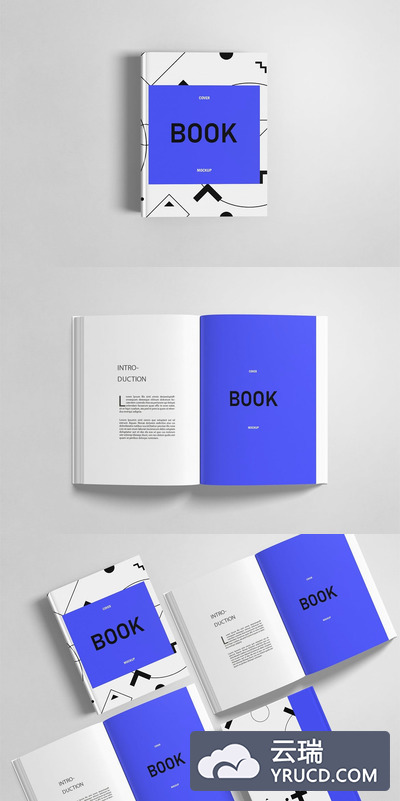 高端书籍封面+内页设计展示样机（PSD）
