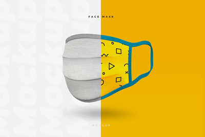 棉质口罩面料设计样机（PSD）