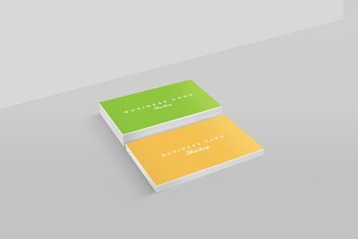 透视角度名片设计展示样机（PSD）