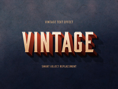 老式复古风格文本效果样机