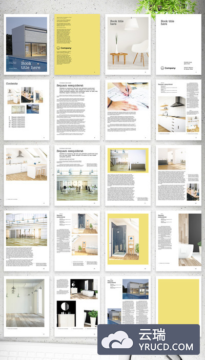 室内设计/建筑排版布局设计数字手册模板