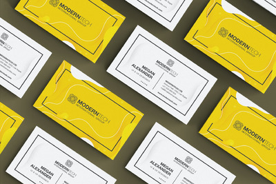 独特布局的商业名片设计模板（AI,EPS）