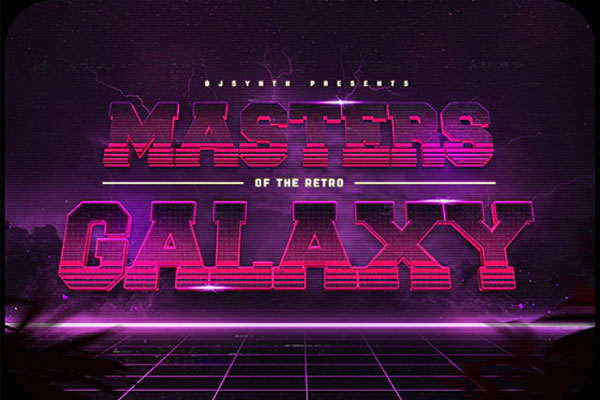 合成波风格80年代复古文字效果V3