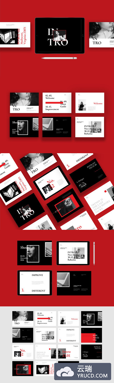 摄影作品集模板画册下载