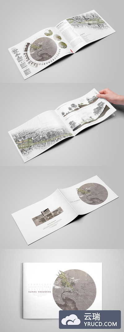 宽版尺寸的画册设计样机（PSD）