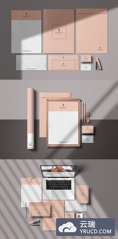 高雅风格的VI设计文具套装下载（PSD）