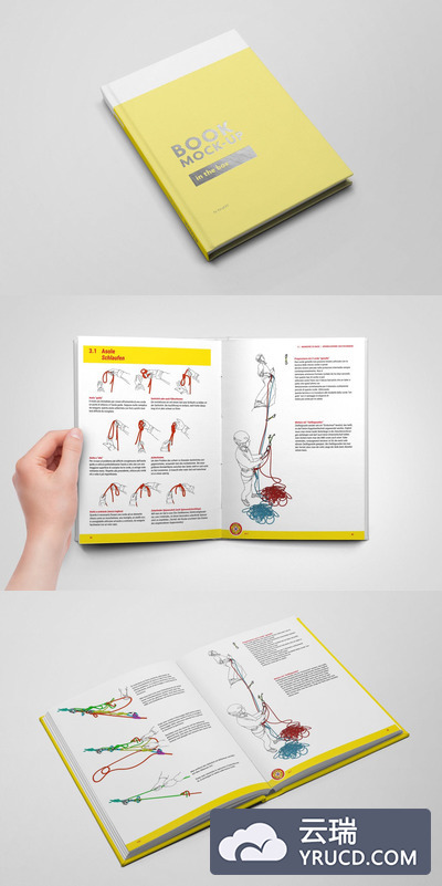 盒子包装效果的书籍样机（PSD）