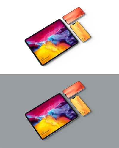 响应式苹果设备iPad+手机样机（PSD）