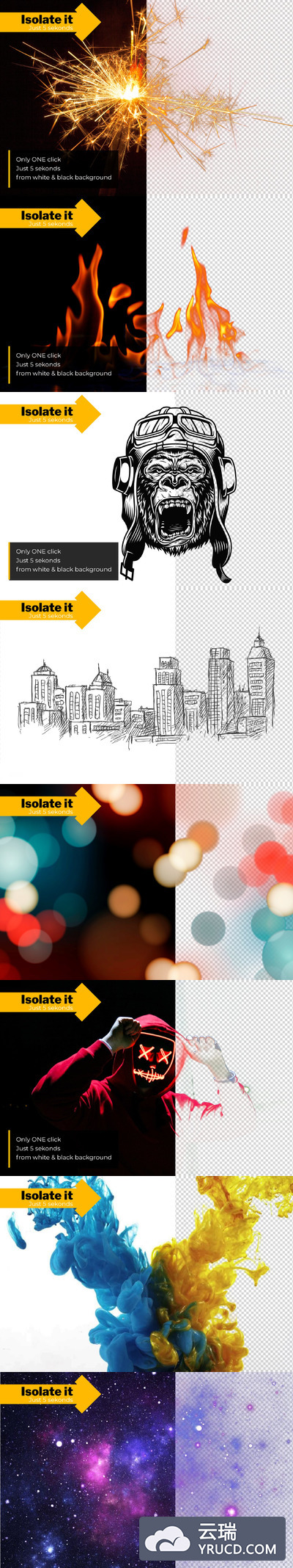 简单易用的白色和黑色去除效果ps动作