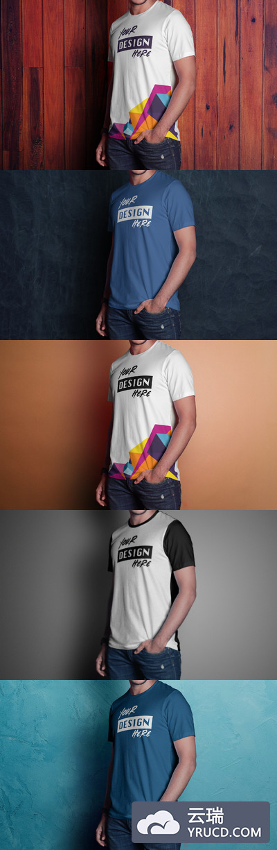 实用场景T恤样机（PSD）
