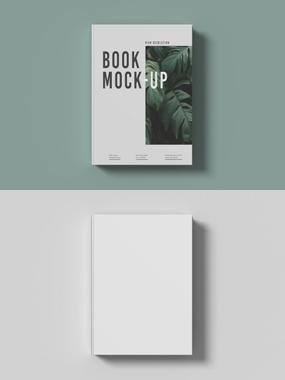 清新自然的杂志画册设计样机（PSD）