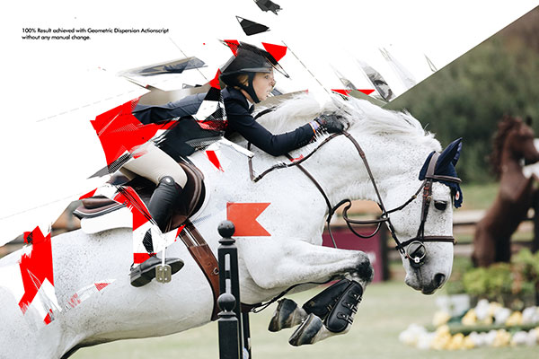 几何碎片色散FX效果照片处理PS图案和插件素材[JSX]