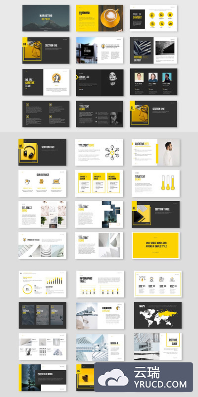 流行风格的时尚PPT模板下载