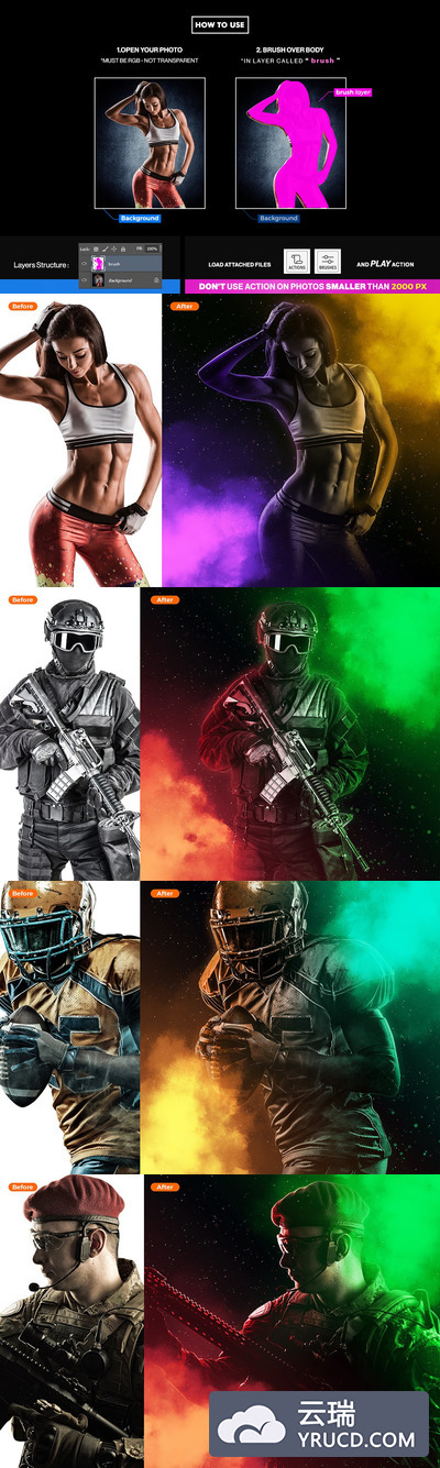 酷炫的游戏场景PS动作（ABR,ATN）