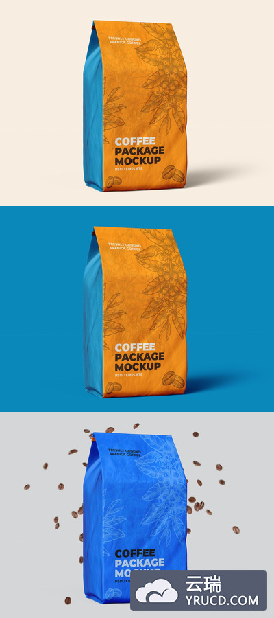 咖啡袋包装模型样机（PSD）