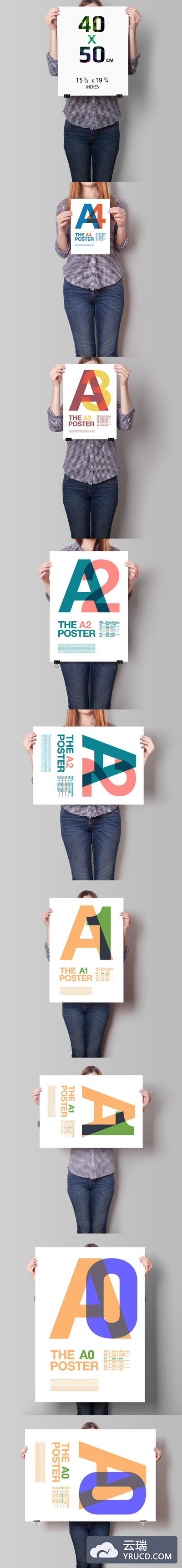 手持海报设计展示样机（PSD）