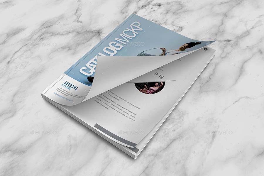 产品目录&杂志画册效果图展示样机模板