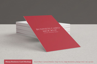 可定制的堆叠90x50mm现代企业名片模型[PSD]