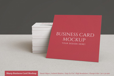 现代极简方形公司名片样机[PSD]