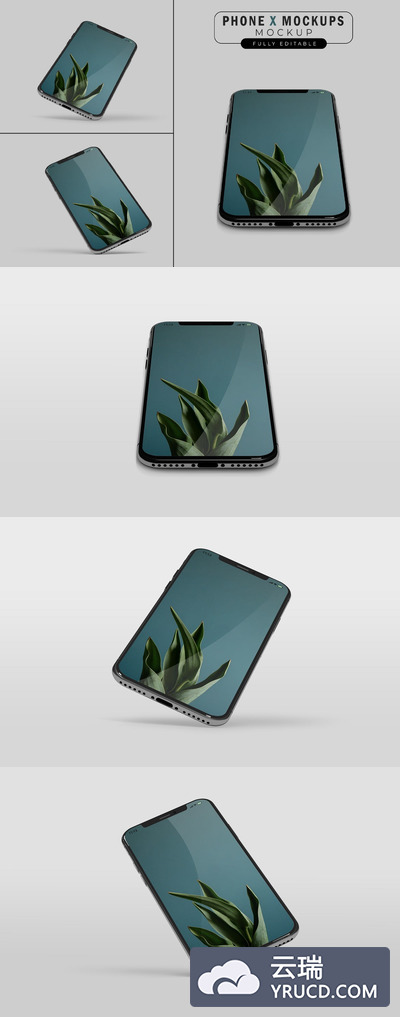 高品质的简约好用iPhone X APP UI样机展示模型mockups